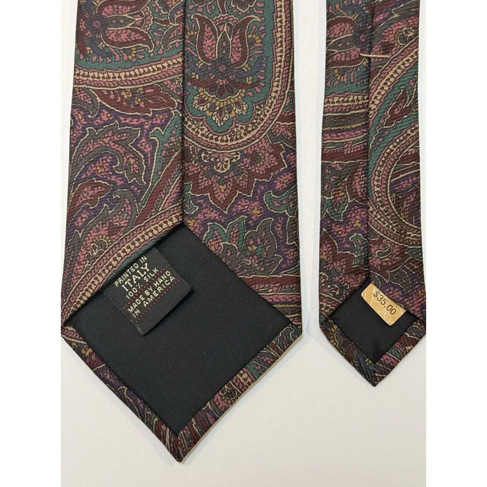 Vintage Redwood & Ross Robert Talbott Lot of 2 Silk Paisley Ties Italy USA
